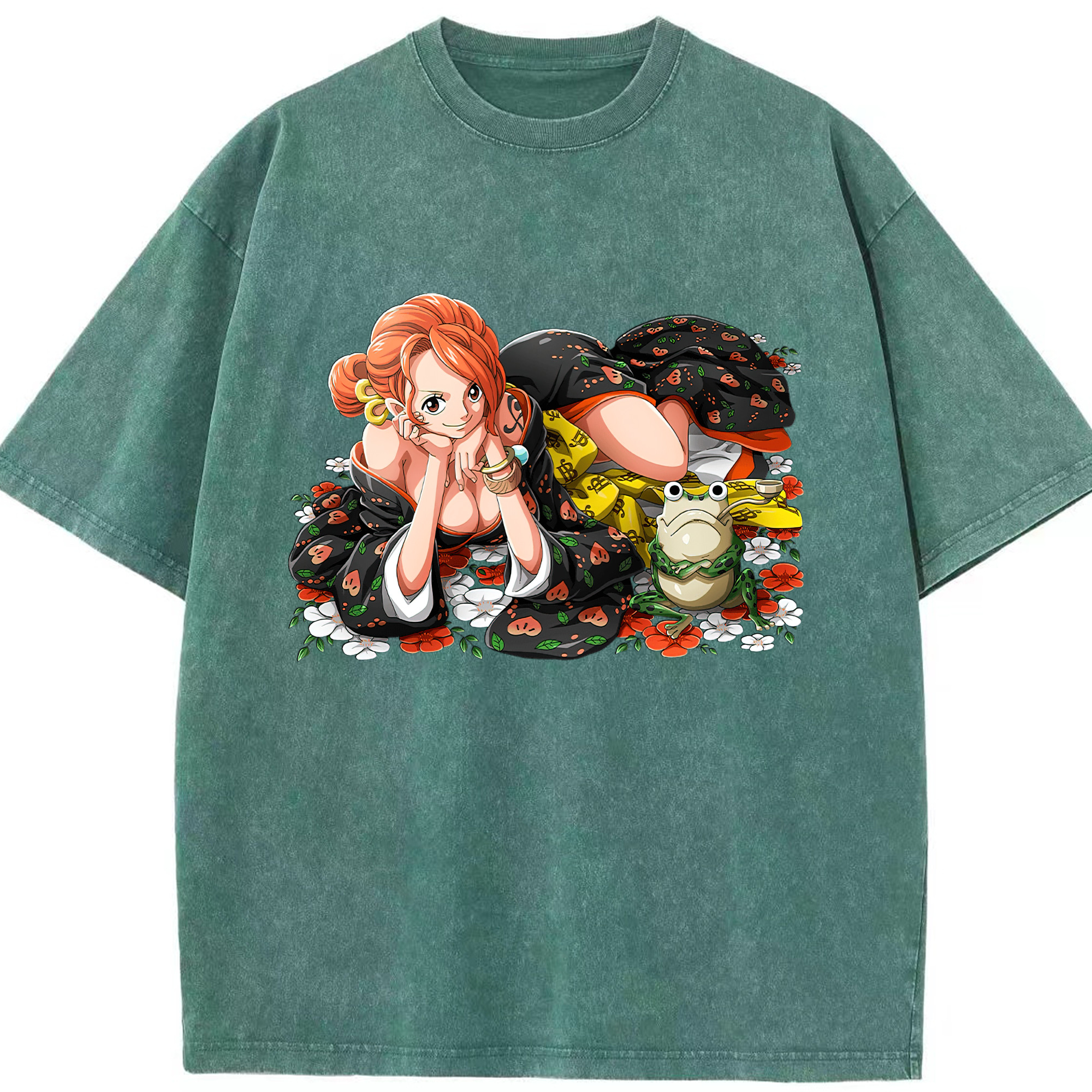 ワンピース ナミ ONE PIECE Nami 綿100% ヴィンテージ風 半袖Tシャツ（フロントプリント）